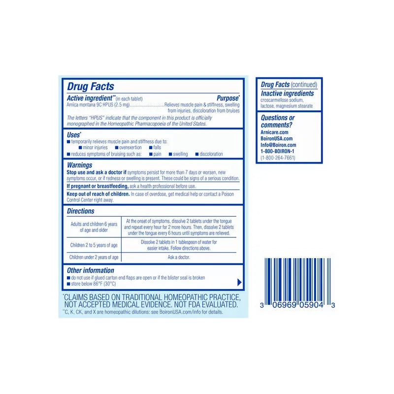 Arnica Montana - Boiron Arnicare Pain Relief Tablets, 60 Count