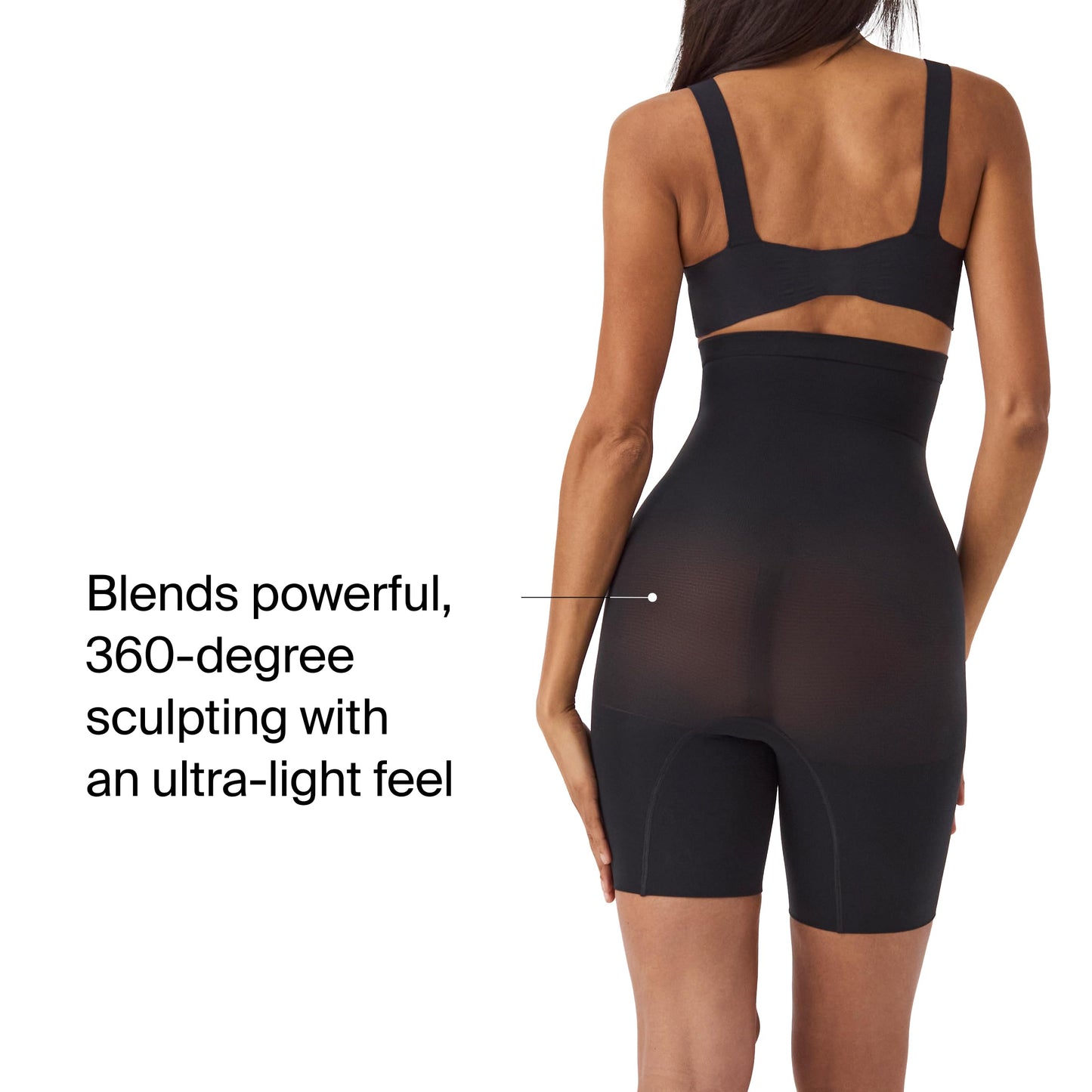 SPANX SPANXsculpt Power Series High-Waisted Mid-Thigh Short - Lightweight, All-Day Comfort - Core Control Shapewear