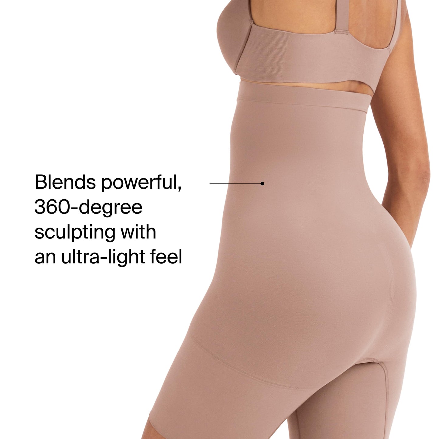 SPANX SPANXsculpt Power Series High-Waisted Mid-Thigh Short - Lightweight, All-Day Comfort - Core Control Shapewear