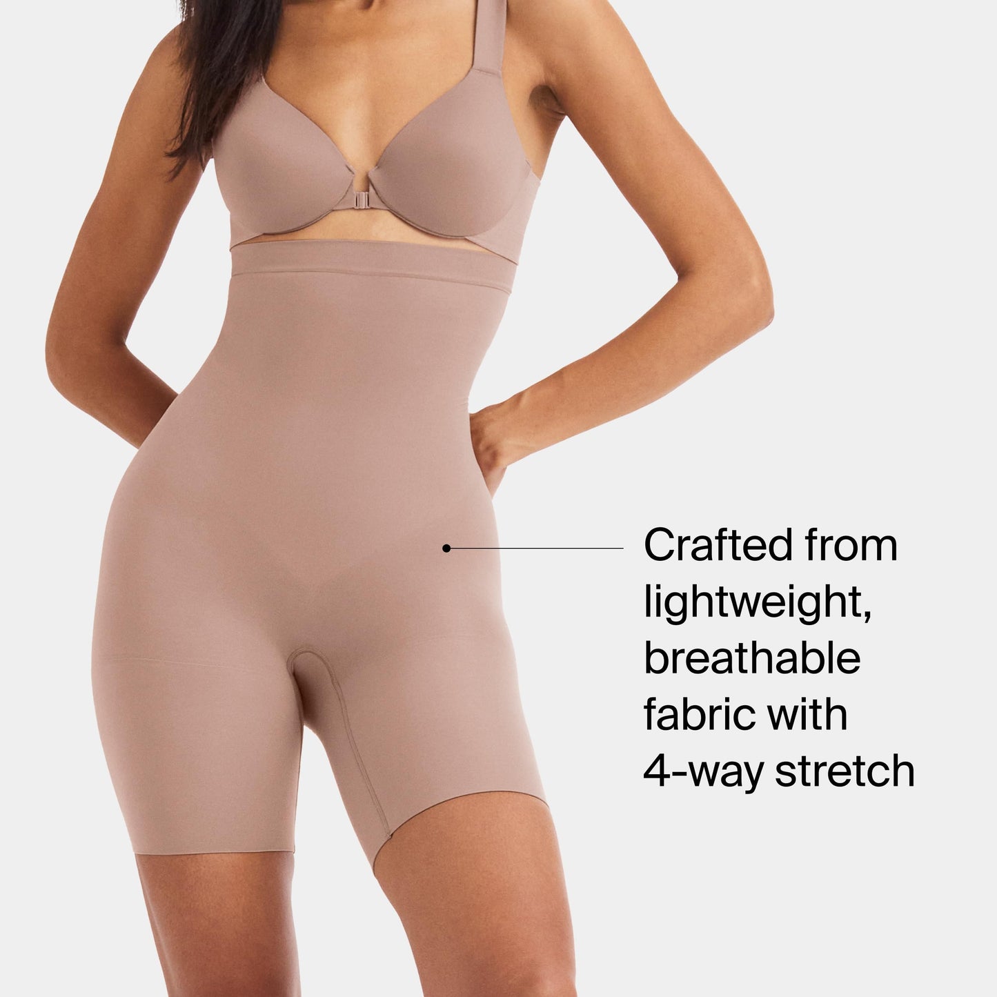 SPANX SPANXsculpt Power Series High-Waisted Mid-Thigh Short - Lightweight, All-Day Comfort - Core Control Shapewear