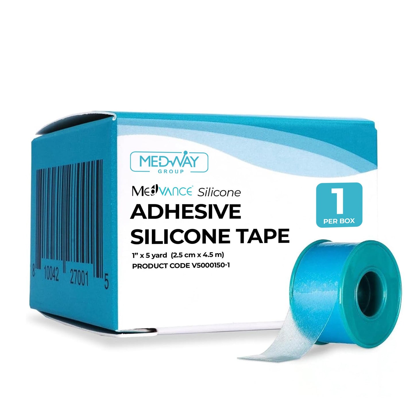 MedVance Silicone Adhesive Medical Tape, Scar Sheet, 1" x5' (3 Pack) | Medical Grade & Waterproof