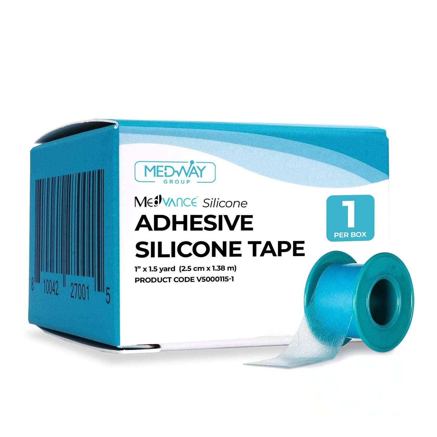 MedVance Silicone Adhesive Medical Tape, Scar Sheet, 1" x5' (3 Pack) | Medical Grade & Waterproof