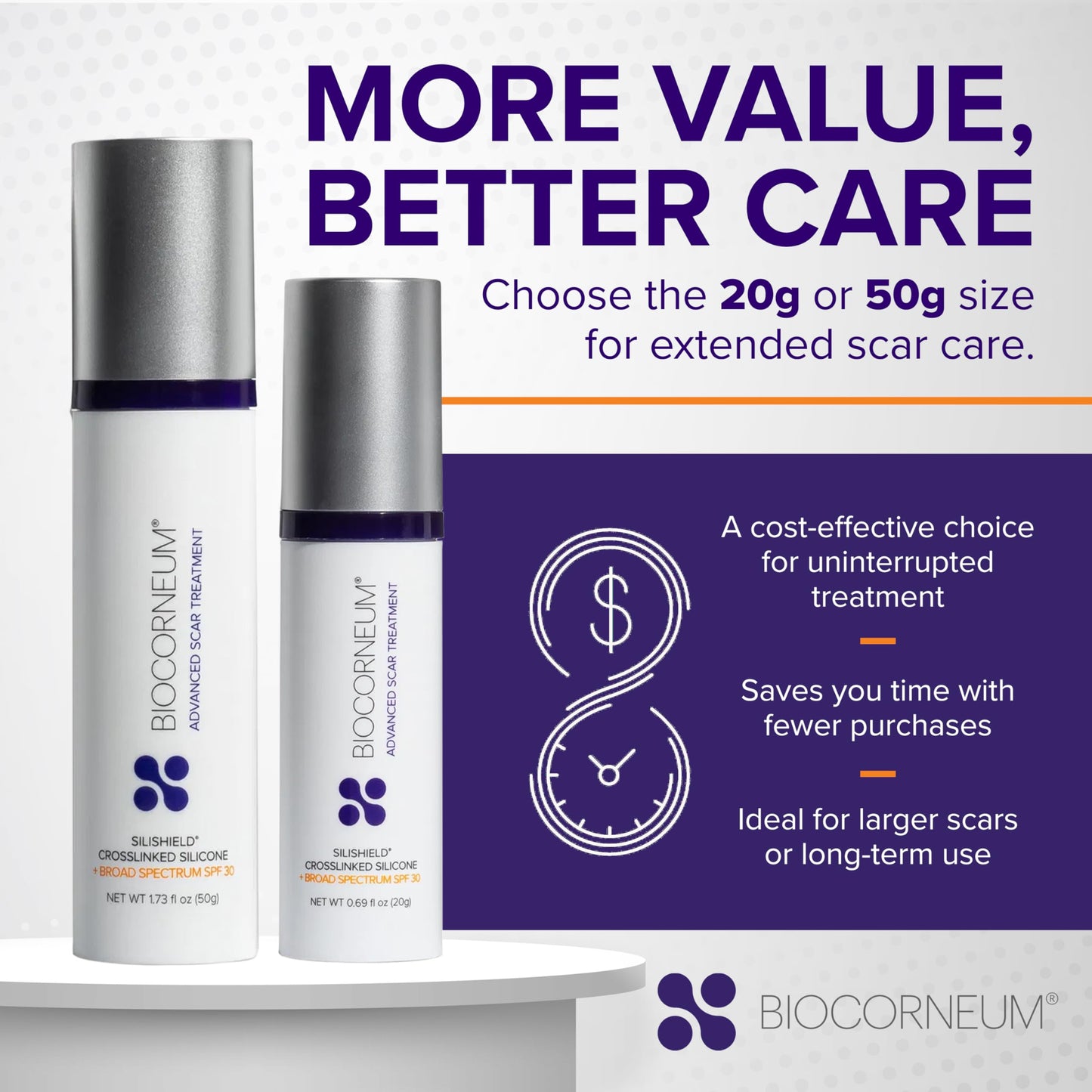 Biocorneum Silicone Scar Gel with Silishield®, SPF 30 Scar Cream