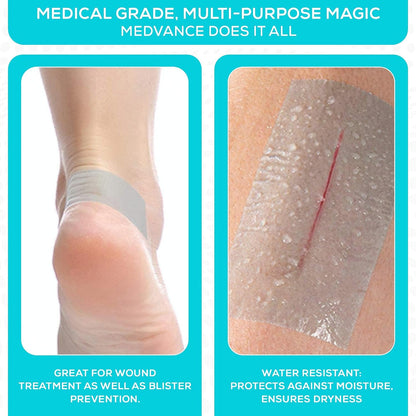 MedVance Silicone Adhesive Medical Tape, Scar Sheet, 1" x5' (3 Pack) | Medical Grade & Waterproof